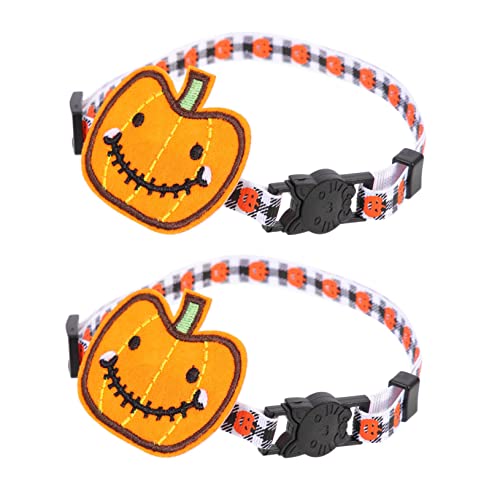Mipcase Halloween-haustierhalsband 2er-Pack Entzückende Kürbis-hundehalsbänder Katzen- Und Hundehalsbänder Dekorationen Für Fotoshootings Haustier-Party-zubehör von Mipcase