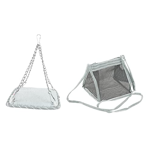 Mipcase Haustierträger Mit Hängematte 2 Stück Haustiere Atmungsaktive Tasche Für Den Außenbereich Hamster-Tragetasche Käfig Für Reisen Mipcase Haustierträger Mit Hängematte 2 Stück Haustiere Atmungsaktive Tasche Für Den Außenbereich Hamster-Tragetasche Käfig Für Reisen von Mipcase