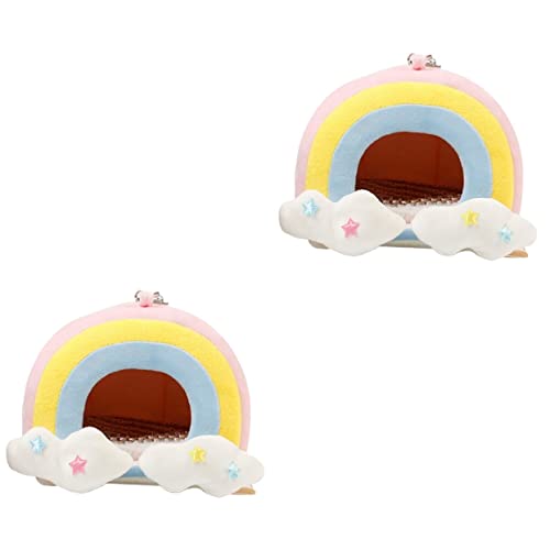 Mipcase 2 Stücke Tragbare Hamster Nest Warme Meerschweinchen Bett Ratte Schlafsack Seil Loch Wohnkultur von Mipcase