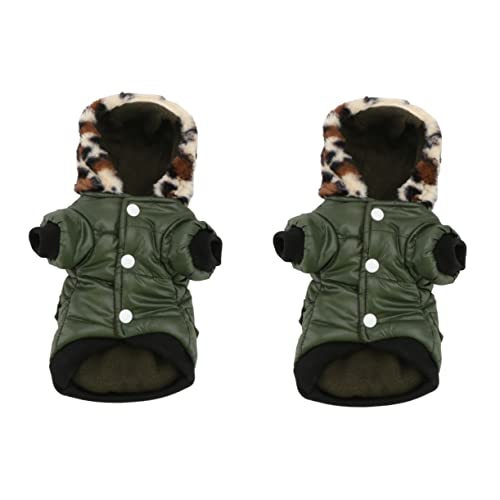 Mipcase 2 Stücke Puppy Hoodie Hund Warme Mantel Modische Hund Bekleidung Größe S Weiche Fleece Armee Grün Stil Mipcase 2 Stücke Puppy Hoodie Hund Warme Mantel Modische Hund Bekleidung Größe S Weiche Fleece Armee Grün Stil von Mipcase