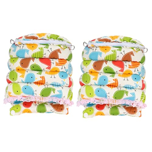 Mipcase 2 Stücke Entzückende Papagei Hängematte Nest Warme Baumwolle Hütte Vogel Zelt Für Nymphensittich Spielzeug Haustier Hängen Käfig Bett von Mipcase