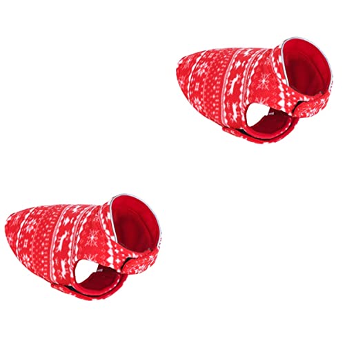 Mipcase 2 Stück Hunde-weihnachtskostüm Hunde-festivalkostüm Dekoratives Hundekostüm Haustierbekleidung Hundebekleidung Weihnachtsparty-Outfit von Mipcase