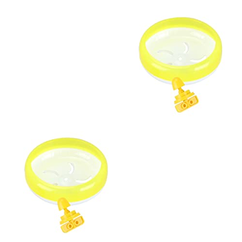 Mipcase Laufrad Für Zwerghamster 18 cm Leise Spielzeug Für Hamster Mäuse Rennmäuse Einfach Zu Bedienen Gelb 2 Stück von Mipcase