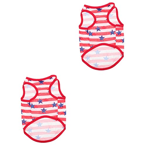 Mipcase 2 Stücke Entzückende Hund Outfit Gestreiften Haustier Weste Welpen T-Shirt Für Party Kätzchen Exquisite-Lasting Mipcase 2 Stücke Entzückende Hund Outfit Gestreiften Haustier Weste Welpen T-Shirt Für Party Kätzchen Exquisite-Lasting von Mipcase