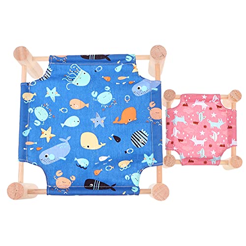Mipcase Haustierbett-hängematte 2-teilig Erhöhtes Kinderbett Für Hamster Sicher Bequem Maschinenwaschbar Atmungsaktives Material Für Die Jahreszeiten von Mipcase