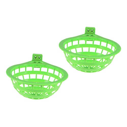 Mipcase 2pcs Grün Hohl-Out Vogel Nest Sittich Nest Box Dekorative Papagei Zubehör Für Ziervögel von Mipcase
