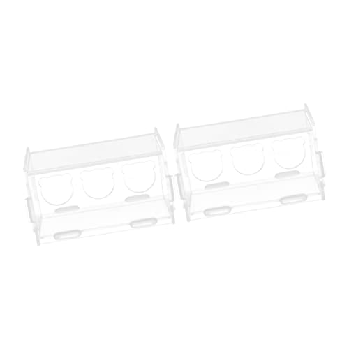 Mipcase 2 Stücke Huhn Feeder Acryl Tiernahrung Behälter für Kanarienvogel Nymphensittich Finken Sittich von Mipcase