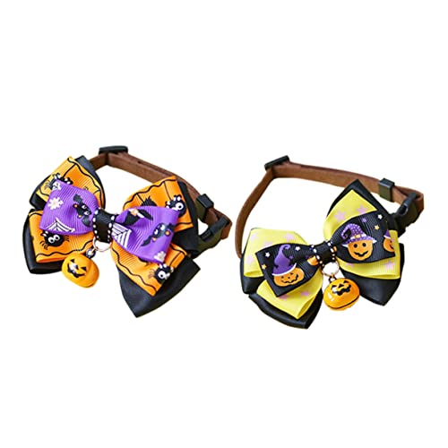Mipcase Halloween Haustierhalsband Haustierbedarf Hundehalsband Katzenhalsband Bowknot Für Hunde Katzen von Mipcase