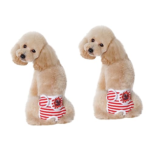 Mipcase 2-Teiliges Mädchen-Höschen-Outfit Für Mädchen Gestreiftes Höschen Welpen-Pyjama Wiederverwendbare Welpenwindel Hundemäntel Physiologische Hundehose Haustier-Hygienehose Mipcase 2-Teiliges Mädchen-Höschen-Outfit Für Mädchen Gestreiftes Höschen Welpen-Pyjama Wiederverwendbare Welpenwindel Hundemäntel Physiologische Hundehose Haustier-Hygienehose von Mipcase
