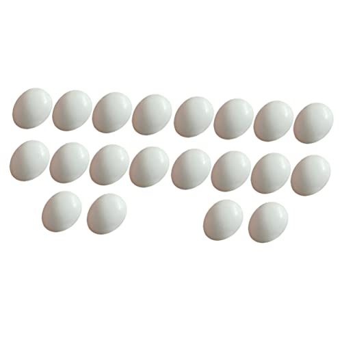 Mipcase 2 Sets Vogelzucht-Requisite Kunststoff-attrappe Vogel-Simulation Gefälschte Nist-Eier Für Vögel Die Requisite Legen 10 Stück * 2 von Mipcase