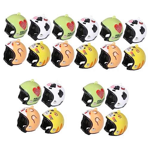 Mipcase 5 Sätze Lustiger Mini-hühnerhelm Vogelschutzhut Papagei Schutzhelm Vogelschutzausrüstung Vogelkopfbedeckung 4 Stück * 5 von Mipcase