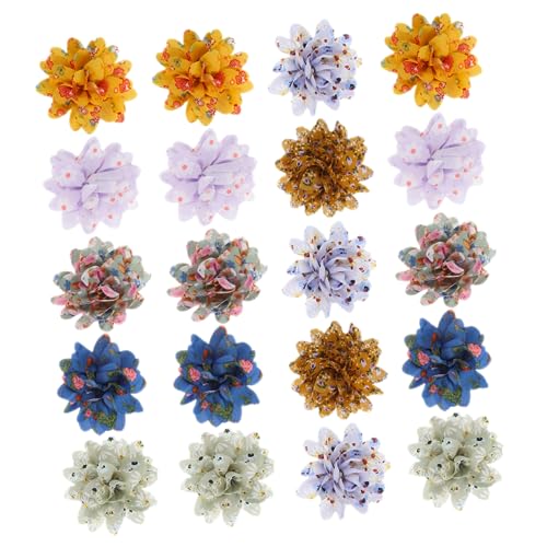 Mipcase 20stücke Teiliges Hundehalsband Blumenaccessoires Bunte Hundeschleifen Für Fotoshootings Verstellbare Haustier-Dekorationen Für Katzen Und Hunde Für Partys Und Feiern von Mipcase