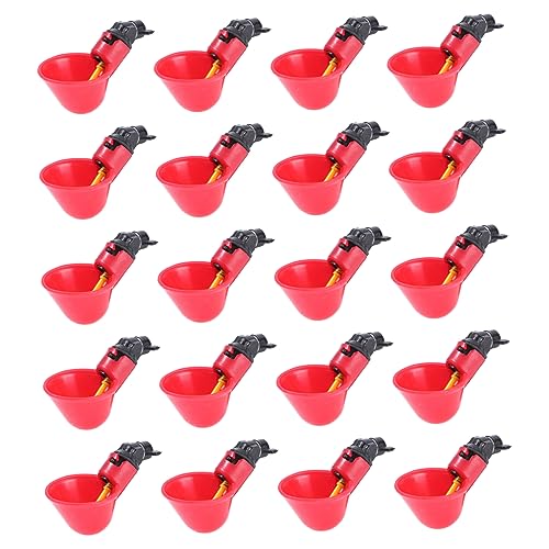 Mipcase 20 Stück Wassertrinker Taubentrinker Trinkbecher Für Geflügelwasser Wachteltrinker Rot Mipcase 20 Stück Wassertrinker Taubentrinker Trinkbecher Für Geflügelwasser Wachteltrinker Rot von Mipcase