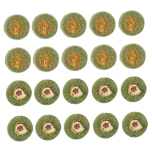 Mipcase 20st Pet Backengras-Kuchen Spielzeug Meerschweinchen Snacks Essenssnacks Kaninchen-snackkeks Kaninchen-Snacks Torten Aus Natürlichem Gras Hasengras Keks Chinchilla Kaninchengras von Mipcase