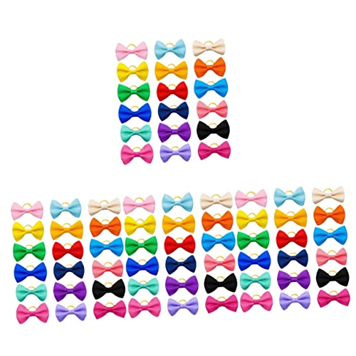 Mipcase 4 Sets Hundefliegen Größe Für Mädchen Welpen-haarschleifen Modisches Haustier-Haarband Ornamente Für Partys 50 Stück * 4 von Mipcase