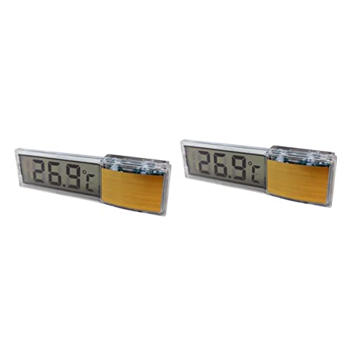 Mipcase 2Pcs Sensor Goldenes Werkzeug Reptiliensauger Digitales Hygrometer Mit D-Cup Kreative Saugaufzucht – Wasser-LED-Tank Einfaches Aquarium Eidechsenschildkrötenanzeige Für von Mipcase