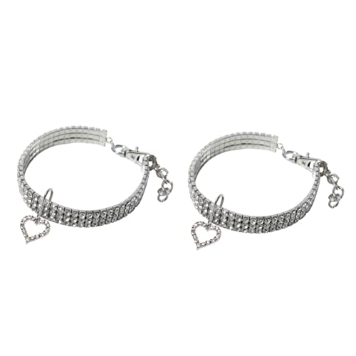 Mipcase Welpenhalsband 2Stückhündchen- - -Halskettefürgrößenhalsbandhaustier-Kettentuchkreativlweißmithund- -Anhänger- Katzenhalsbänder von Mipcase