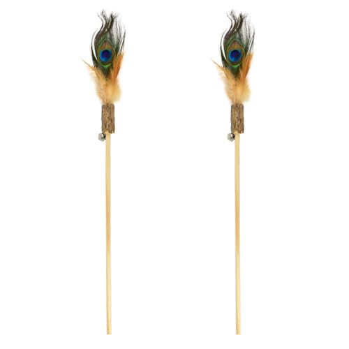 Mipcase Katzen Teasing-Stick Mit Pfauenfedern Interaktives Spielzeug Für Katzen 58Cm Lang Ideal FüR Haustier-Spielzeit in InnenräUmen Mipcase Katzen Teasing-Stick Mit Pfauenfedern Interaktives Spielzeug Für Katzen 58Cm Lang Ideal FüR Haustier-Spielzeit in InnenräUmen von Mipcase