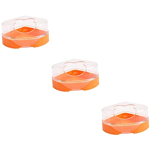 Mipcase 3 STK Hamster Badezimmer Toilette Kleines Tiertöpfchen Hamster-sandkasten Kleintier-wohnhütte Hamsterbad Hamster Badezimmer Töpfchen Hamster-Mini-badewanne Haustier Plastik Groß von Mipcase