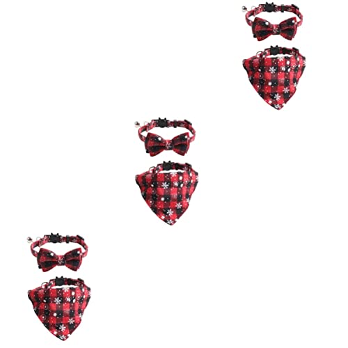 Mipcase 3 Sets Haustier Kostüm Set Weihnachten Schneeflocke Fliege Kragen Komfortable Stoff Party Haustier Zubehör Mipcase 3 Sets Haustier Kostüm Set Weihnachten Schneeflocke Fliege Kragen Komfortable Stoff Party Haustier Zubehör von Mipcase