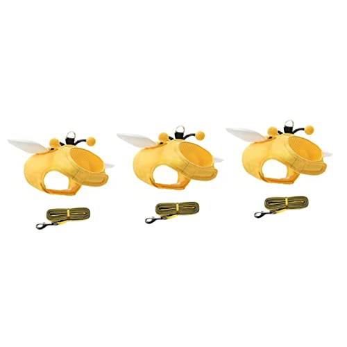 Mipcase 3 Sets Pet Weste Geschirre Katze Leine Set Komfortable Material Zugseil Für von Mipcase