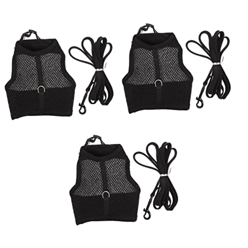 Mipcase 3 Sets Atmungsaktives Mesh Einstellbare Leine Set Haustier Für Walking Bunny Leine Outdoor von Mipcase