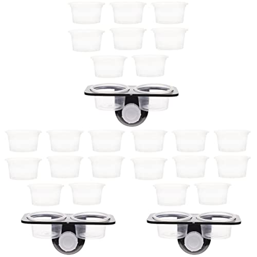 Mipcase 3 Sets Praktische Eidechsen Feeder 10 Schalen Tasse Montieren Reptil Trinken Becken Sicher Material Für Haustiere von Mipcase