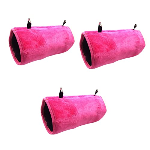 Mipcase 3 Stücke Tragbare Hamster Spielzeug Tier Höhle Bett Chinchilla Eichhörnchen Hängen Tunnel 8x16cm Pet Hängematte Zubehör von Mipcase