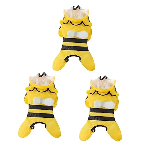 Mipcase 3-teiliger Mantel Für Ihr Haustier Hunderegenmantel Mittelgroßer Vierbeiner-Regenmantel Für Hunde Haustier-regenponcho-Jacke von Mipcase