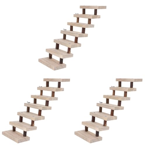 Mipcase 3 Stück Hamster-Kletterleiter, Chinchilla-Leiter, Kleintiertreppe, Kleintierleiter, Chinchilla-Treppe, Haustier-Kletterspielzeug, Hamstertreppe, Haustierbedarf, Chinchilla-Kletterleiter von Mipcase
