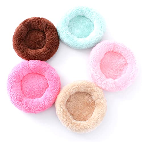 Mipcase 3 Stück Hamsterunterlage Bett Warmes Kissen Runde Schlafmatte Für Haustiere Größe S Warm Und Bequem Für Hamster Ratten Und Mäuse Zufällige Farbe von Mipcase