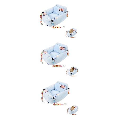 Mipcase 3 Stück Hamsternest Plüsch-Hängematte Zum Aufhängen Baumzelt Winterzelt Hamster-Schlafbett Baumwolle Hamsternest Versteck Rattenhaus Hamsterbett Geschmeidiges von Mipcase