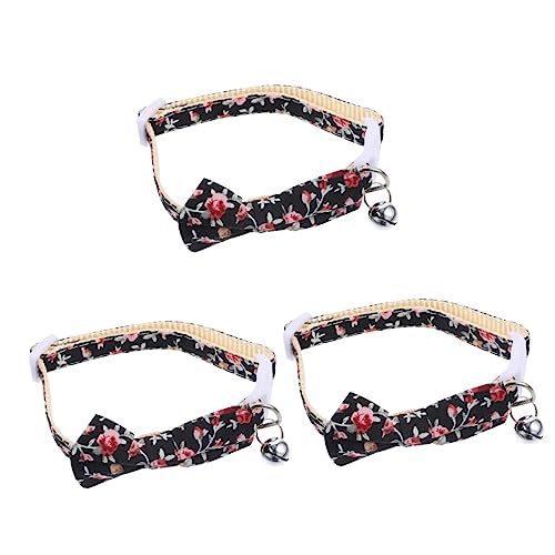 Mipcase 3-teiliges Entzückendes Katzenhalsband Mit Glöckchen Modisches Haustierhalsband Für Katzen Und Hunde Weiches Polyester-Baumwoll-Material Mipcase 3-teiliges Entzückendes Katzenhalsband Mit Glöckchen Modisches Haustierhalsband Für Katzen Und Hunde Weiches Polyester-Baumwoll-Material von Mipcase