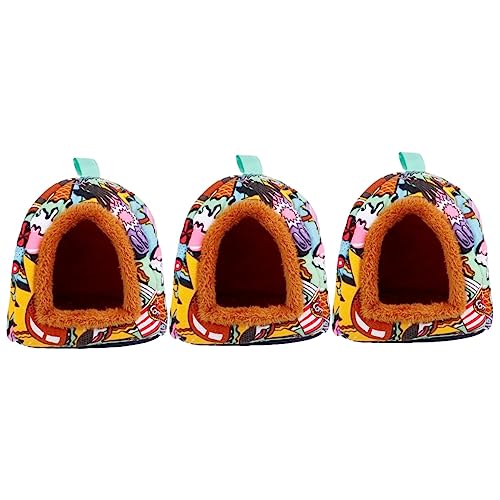 Mipcase 3 Stück Stilvolles Hamsterhaus Bett Höhle Nest Weiches Material Für Ganzjährigen Komfort Mipcase 3 Stück Stilvolles Hamsterhaus Bett Höhle Nest Weiches Material Für Ganzjährigen Komfort von Mipcase