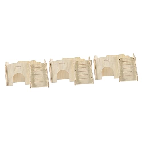 Mipcase 3 Stücke Holz Chinchilla Käfig Spielzeug Hamster Burg Spielhaus und Hideout Mipcase 3 Stücke Holz Chinchilla Käfig Spielzeug Hamster Burg Spielhaus und Hideout von Mipcase