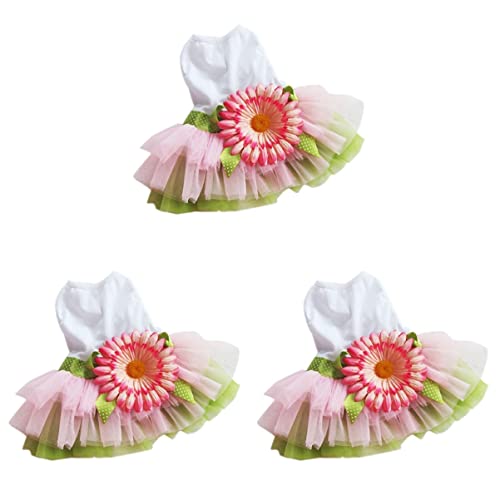 Mipcase 3-teiliges Haustier-Outfit Blumenkleid Für Hunde Modisches Hundehemd Bequeme Weste Größe S Für Fotos Mipcase 3-teiliges Haustier-Outfit Blumenkleid Für Hunde Modisches Hundehemd Bequeme Weste Größe S Für Fotos von Mipcase