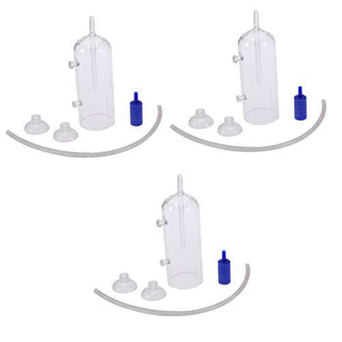 Mipcase 3 Stück Luftdekoration Spritztank Absaugung Zum Pflanzen Aquarium Sauerstofflampe Spülung Mit Tasse Für Gelösten Diffusor Fisch Belüftungsglas von Mipcase
