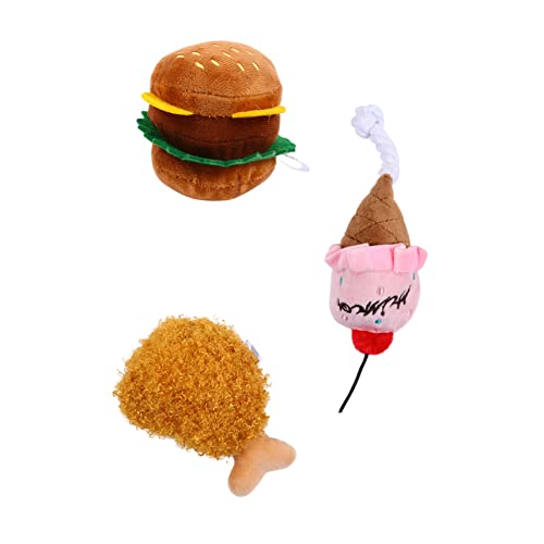 Mipcase 3stücke Teiliges Für Haustiere Plüschspielzeug Mit Quietschfunktion Simulation Von Lebensmitteln Burger Hähnchenkeule Eiscreme Für Hunde Und Katzen Für Interaktive Spiele Und Mipcase 3stücke Teiliges Für Haustiere Plüschspielzeug Mit Quietschfunktion Simulation Von Lebensmitteln Burger Hähnchenkeule Eiscreme Für Hunde Und Katzen Für Interaktive Spiele Und von Mipcase