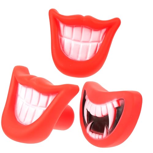 Mipcase 3-in-1-halloween-spielzeug Für Hunde Silikon-reißzähne Schweinegesicht Kauspielzeug Für Welpen Lustige Partygeschenke Für Ihr Haustier Zufälliger Stil von Mipcase