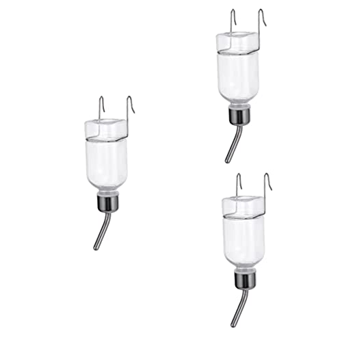 Mipcase 3-teiliges Automatisches Futter- Und Wasserspender-Set Für Haustiere Tragbarer Wasserspender Für Kleintiere Und Vögel Hängeflasche Kunststoff-Design Heimtierbedarf von Mipcase