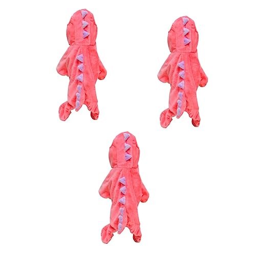 Mipcase 3 Stücke Niedlichen Vierbeinigen Dinosaurier Hund Kostüm Haustier Kleidung Haustier Kostüme Wassermelone Rot Größe XL Hund von Mipcase