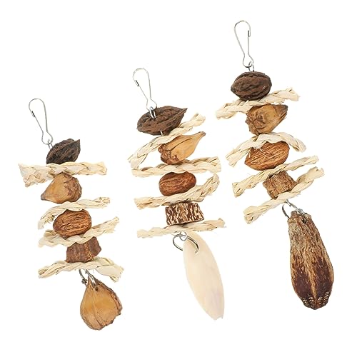Mipcase Spielzeug-Set Für Vögel Und Papageien – 3-teiliges Kauspielzeug Aus Holz Zum Aufhängen Sicher Und Wiederverwendbar Ideal Für Papageien Mipcase Spielzeug-Set Für Vögel Und Papageien – 3-teiliges Kauspielzeug Aus Holz Zum Aufhängen Sicher Und Wiederverwendbar Ideal Für Papageien von Mipcase