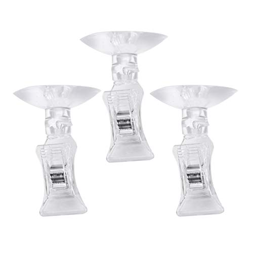 Mipcase 3st Saugnäpfe Aquarium-pflanzenhalter Algen-Clip-Aquarium Aquarienheizer Clips Gummisaugnapf Mit Clip Duschvorhang Camping Aquarium-saugklemmen Duschvorhang Badewanne Pop Food-Clip von Mipcase