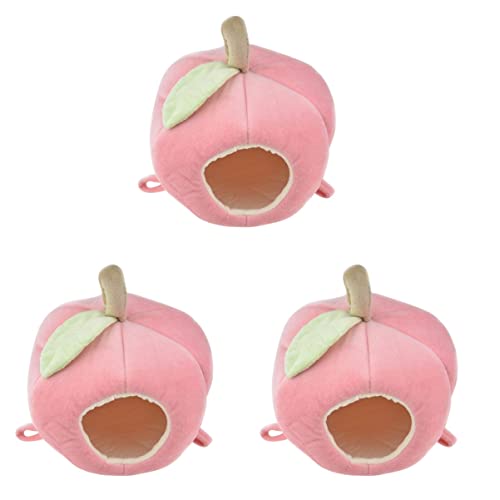 Mipcase 3 Stücke Meerschweinchen Nesting Bett Hideaway Haustier Bett Stepp Nest Wärme Komfort Elegante Wildleder von Mipcase