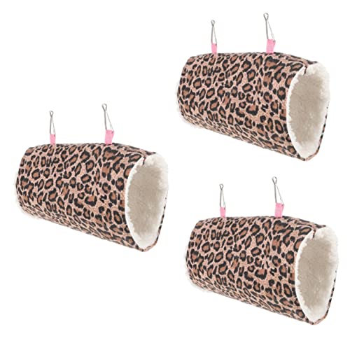 Mipcase 3 Stücke Luxus Frettchen Tunnel Meerschweinchen Bett Hamster Spielzeug Komfortable Tier Hängematte Plüsch Versteck Rohr Für Eichhörnchen von Mipcase