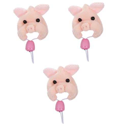 Mipcase 3 Stücke Mini Plüsch Hamster Hut Für Tier Haustier Zubehör Warme Kopfbedeckungen Meerschweinchen Chinchilla Foto Prop Hut von Mipcase