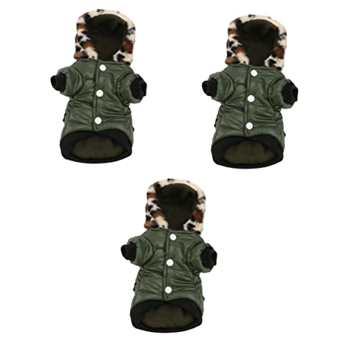 Mipcase 3-teiliges Hunde-Kapuzenpullover-Mantel Warm Gepolstert Für Haustiere Hundebekleidung Welpen Fleecejacke Armeegrün Stilvolle Hundebekleidung Mipcase 3-teiliges Hunde-Kapuzenpullover-Mantel Warm Gepolstert Für Haustiere Hundebekleidung Welpen Fleecejacke Armeegrün Stilvolle Hundebekleidung von Mipcase