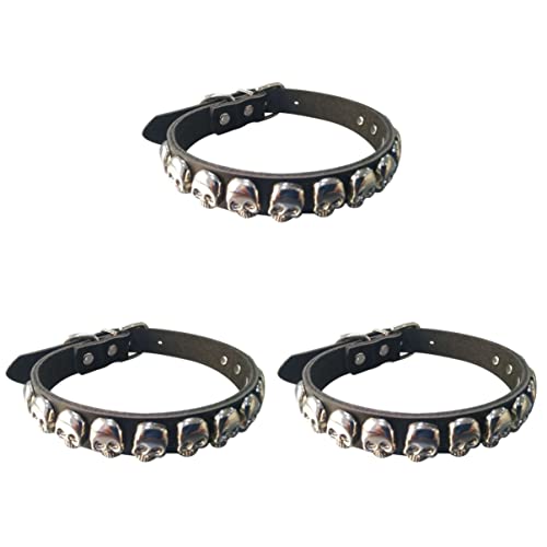 Mipcase 3 Stücke Einstellbare Kragen Schädel Design Für Halloween Pet Supplies Hund Katze Bowknot Haarnadel von Mipcase