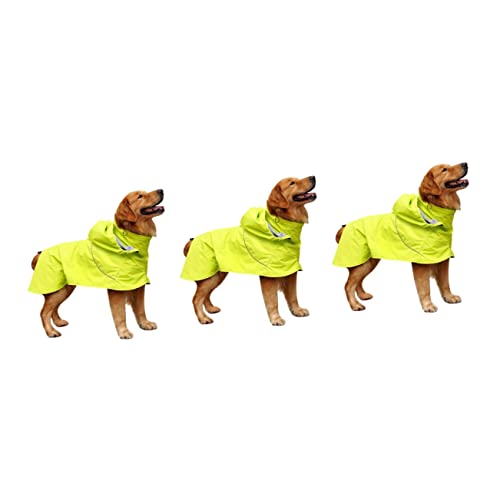 Mipcase 3-Teiliger Kreativer Mantel In Haustiergröße Liefert Verstellbare Hundehöhe Xs Regenbekleidung Nylon-Regenkragenkleidung von Mipcase