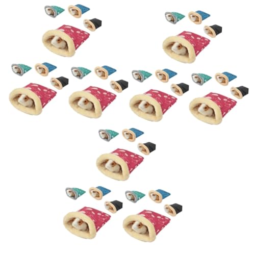 Mipcase 3 Stücke Schlaf Tasche Hamster Kuscheln Beutel Warme Hamster Bett Haustier Schlaf Matte Tragbare Decke von Mipcase